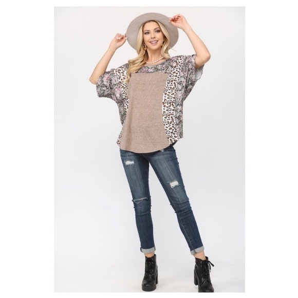 ❤️pretty mixed print loose fit top - Picture 4 of 10